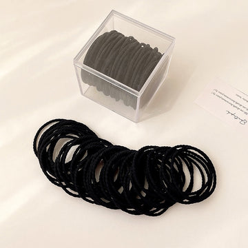 50/100 Pcs/Bag Women Girls Colors Soft 5 cm Scrunchies Elastic Hair Band Lady Lovely Solid Rubber Bands Female Hair Accessories daiiibabyyy